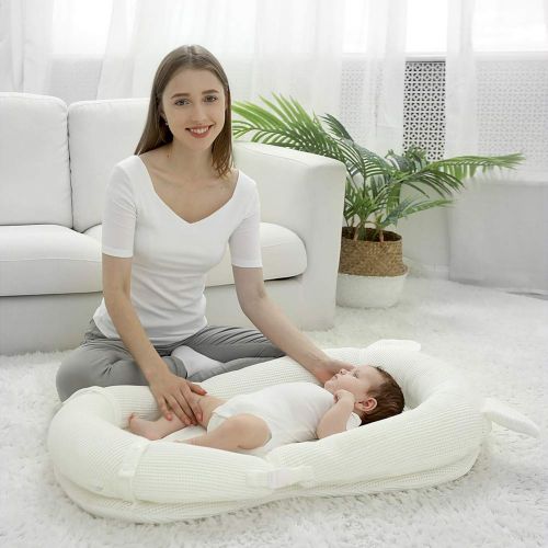  [아마존베스트]Mosebears Baby Lounger, Newborn Lounger Portable Super Soft and Breathable Baby Nest Bassinet Machine Washable Co Sleeping for baby 0-2 Years