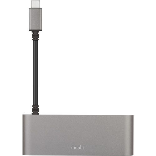  Moshi 2-Port USB 3.0 Type-C Multimedia Adapter Hub with HDMI Port and SDXC Card Reader