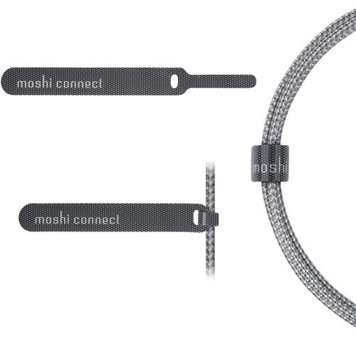  Moshi Integra Aux Cable with Lightning Connector (4', Gray)