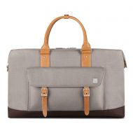 Moshi Vacanza Weekend Travel Bag, Duffle Canvas Luggage, Weather-Resistant Handbag- Gray
