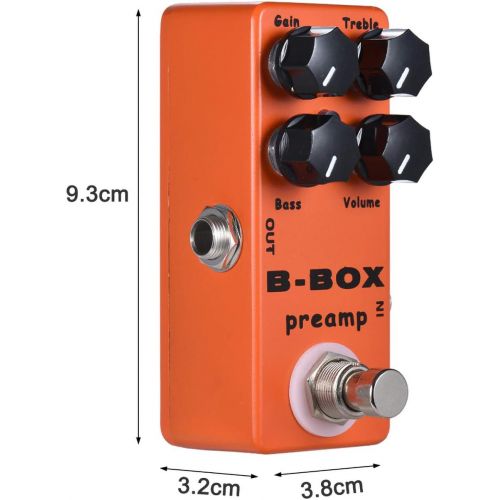  Moskyaudio Mosky Mini B-Box Preamp Pedal Electric Guitar Effect with Overdrive Function