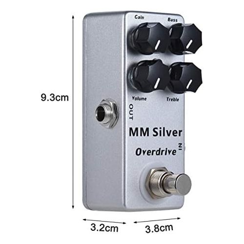  Moskyaudio Mosky Mini MM Silver Overdrive Electric Guitar Effect Pedal