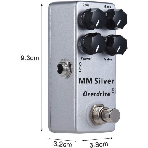  Moskyaudio Mosky Mini MM Silver Overdrive Electric Guitar Effect Pedal