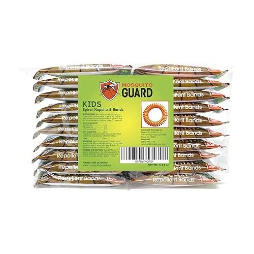  Mosquito Guard 20 Deet Free Mosquito Repellent Bracelets for Kids - Camping Essentials Bug Repellent Bracelets - Mosquito Repellent Outdoor Patio Bands - Summer Essential Bug Bracelets Repellent Kids