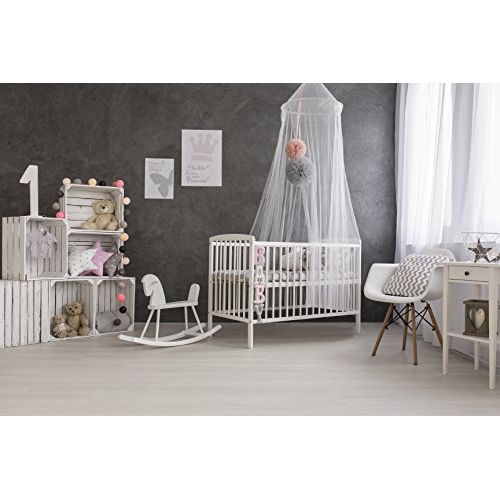  [아마존베스트]Mosquito Guard Baby Crib Netting - (Free Stroller Netting Included) Compatible with Baby/Toddler Cribs, Beds, Bassinets, Playpens, Cradles (White)