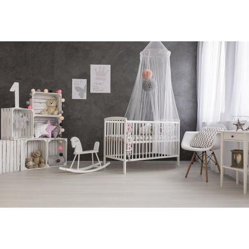  [아마존베스트]Mosquito Guard Baby Crib Netting - (Free Stroller Netting Included) Compatible with Baby/Toddler Cribs, Beds, Bassinets, Playpens, Cradles (White)