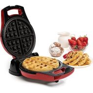 Moss & Stone Red Belgian Waffle Maker, Electric Waffle Machine, Flips & Non-Stick Grids, Temperature Control, Round Waffle