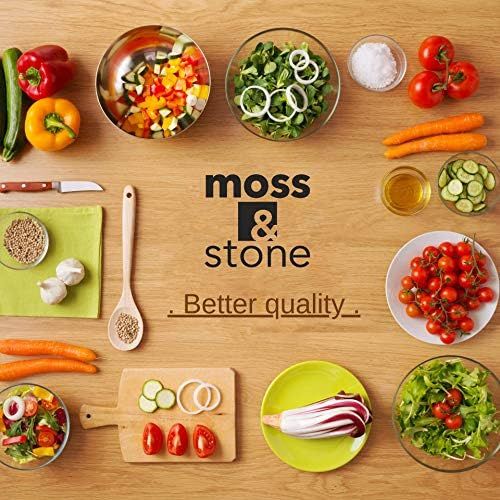  Moss & Stone 3 Glass Casserole Dish With Lid Made By Borosilicate Glass Material 4.5mm To 5mm Thick, Set Of 3 Deep Dish Heat/Cold Microwave Oven Freezer & Dishwasher Safe Reusable