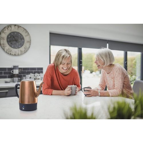  [아마존베스트]Moss & Stone Electric Coffee Percolator Copper Body with Stainless Steel Lids Coffee Maker | Percolator Electric Pot - 10 Cups (Copper)