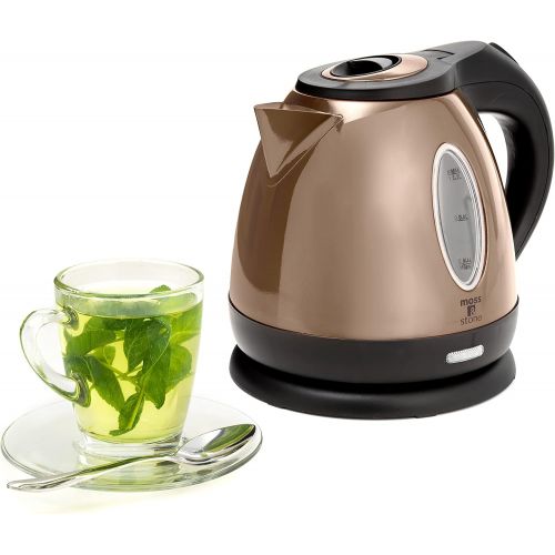  [아마존베스트]Moss & Stone Rapid Boil Electric Kettle, Cordless Pot 1.2L Portable Electric Hot Water Kettle, 1500W Strong d Tea Kettle (Red)