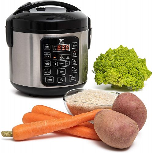  [아마존베스트]Electric Multicooker Digital Rice Cooker 4-8 Cup/Brown And White Rice/Food Steamer/Slow Cooker By Moss & Stone.