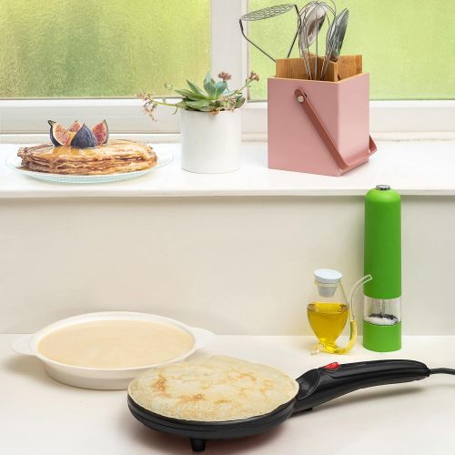  [아마존베스트]Moss & Stone Electric Crepe Maker I Pan Style I Hot Plate Cooktop I ON/OFF Switch I Nonstick Coating I Automatic Temperature Control I Easy to use I Pancakes, Blintz, Chapati, Tort