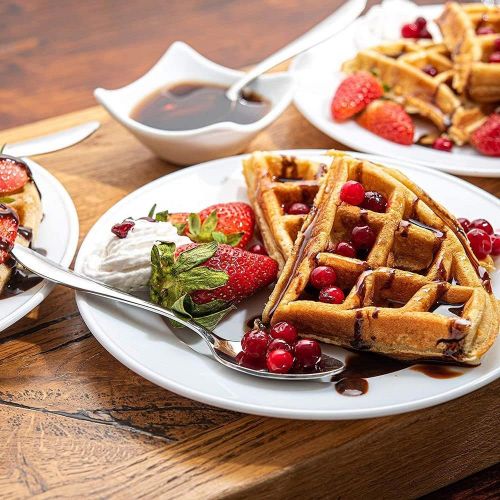  [아마존베스트]Moss & Stone Belgian Waffle Maker, Electric Waffle Machine, FlipSide & Non-Stick Grids,Temperature Control,Belgian Waffle Iron Black + Silver