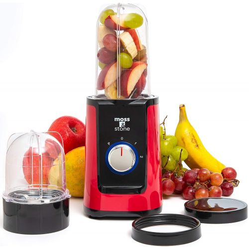  Moss & Stone Personal Blender with Additional Blender Cups, Amazing Bullet Blenders For Making Smoothie, Mini Blender, Red & Black Juice Blender & Smoothie Maker