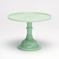Mosser Glass 10 Jadeite Jade Green Milk Glass Cake Plate Stand Bakery Style by Mosser