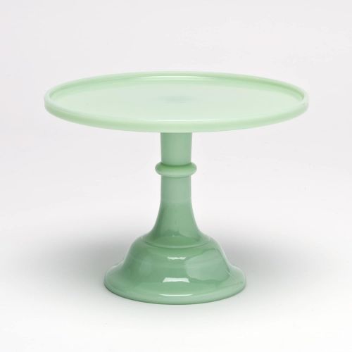  Mosser Glass 10 Jadeite Jade Green Milk Glass Cake Plate Stand Bakery Style by Mosser