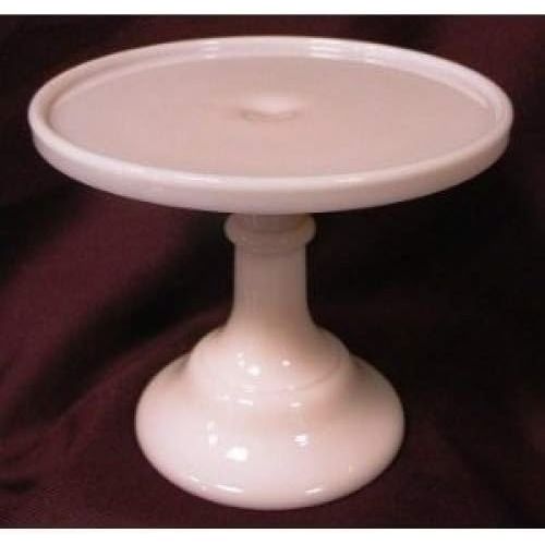  Mosser Glass 6 Pink Milk Glass Pedestal Cake Plate