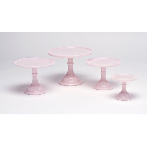  Mosser Glass 12 Grand Bakers Cake Stand Pink Milk Glass Bakery Diner