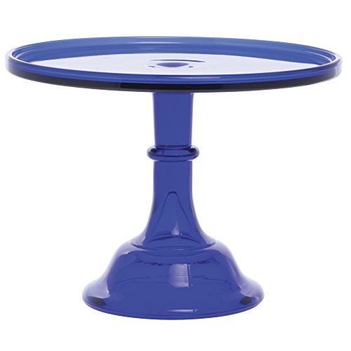  Mosser Glass Vintage Cake Stand Cobalt Blue Glass - 10Dia x 8H