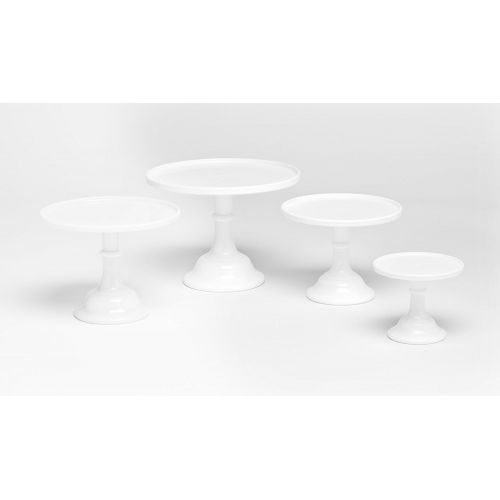  Milk White 9 Glass Cake Stand - Made in the USA By Mosser Glass,9x8x11