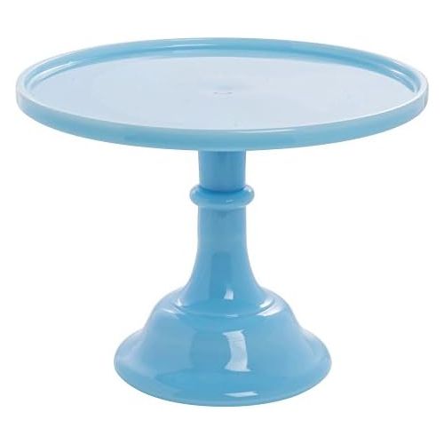  Mosser Glass Cake Stand - 10 - Robin Egg