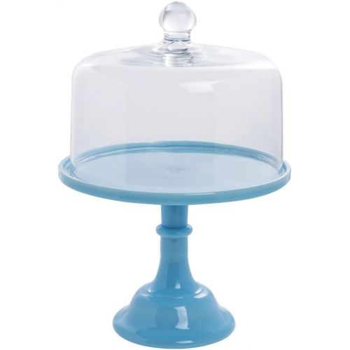  Mosser Glass Cake Stand - 10 - Robin Egg