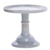 Mosser Glass 6 Footed Cake Plate Stand - Gray Marble