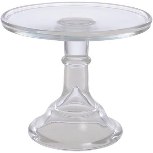  Mosser Glassware 6 Crystal Clear Glass Cake Stand Plate Bakers Quality