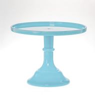 Mosser Glassware 9 Blue Delphite Cake Stand Plate Bakers Quality