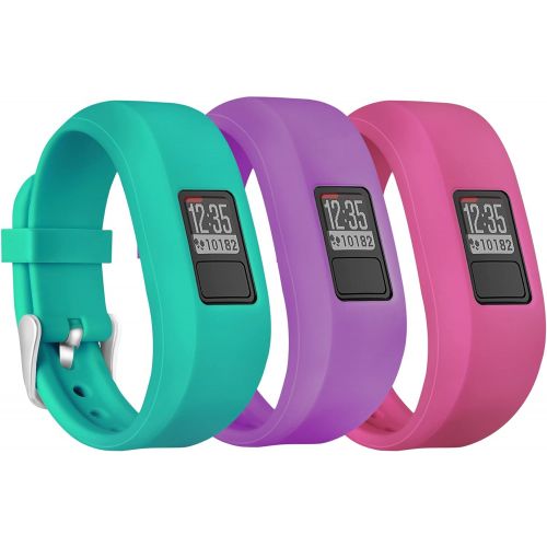  [아마존베스트]Mosstek Bands Compatible with Garmin Vivofit 3/jr/jr 2, Soft Silicone Replacement Sport Wristbands for Kids Girls Boys Women Men Small Large