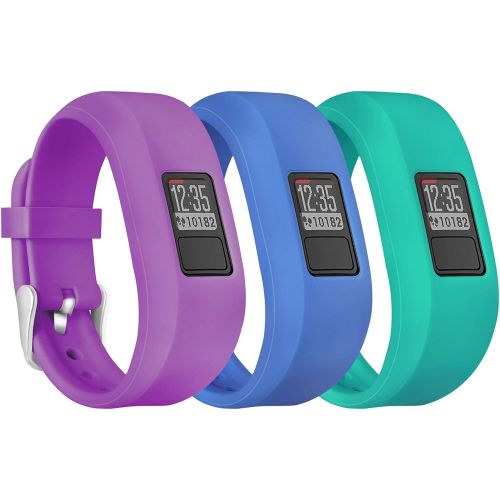  [아마존베스트]Mosstek Bands Compatible with Garmin Vivofit 3/jr/jr 2, Soft Silicone Replacement Sport Wristbands for Kids Girls Boys Women Men Small Large