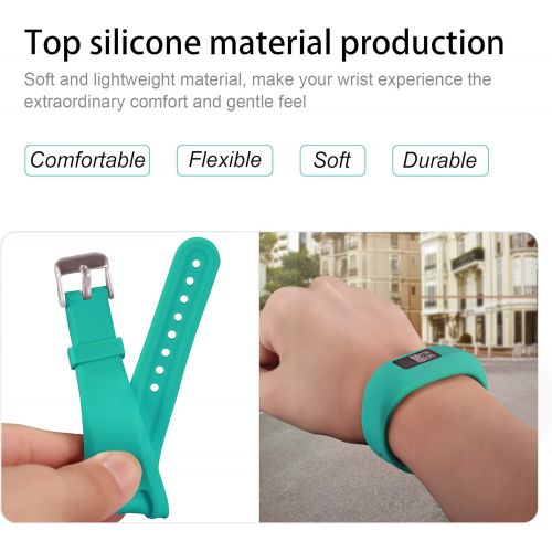  [아마존베스트]Mosstek Bands Compatible with Garmin Vivofit 3/jr/jr 2, Soft Silicone Replacement Sport Wristbands for Kids Girls Boys Women Men Small Large