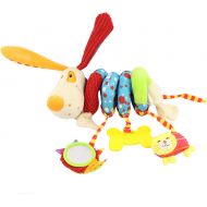 Mossty Baby Infant Animal Hand Bell Toy Bed Bell Rattle Soft Toys Music Toys Educational Plush Toys Crib Bed Stroller Car Seat