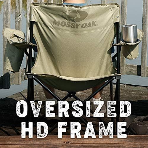  [아마존베스트]Mossy Oak XL Heavy Duty Camping Chair with Cooler & Oversized Seat