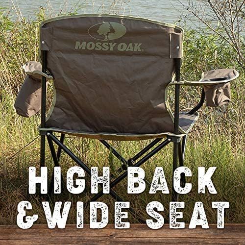  [아마존베스트]Mossy Oak XL Heavy Duty Camping Chair with Cooler & Oversized Seat