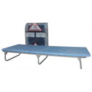 Mossy Blantex Heavy Duty Steel Folding Cot with Foam Mat, Blue