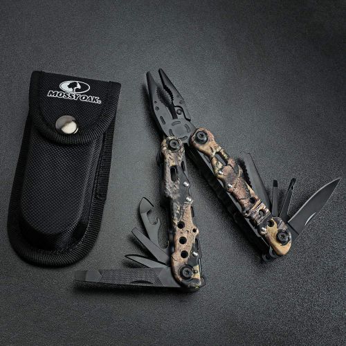  [아마존베스트]Mossy Oak MOSSY OAK 13 in 1 Multi-tool - Multi Function Pliers - Folding Pocket Tool with Sheath, Camo - Portable Pocket Knife for Outdoors, Survival, Camping,Fishing, Hunting, Hiking