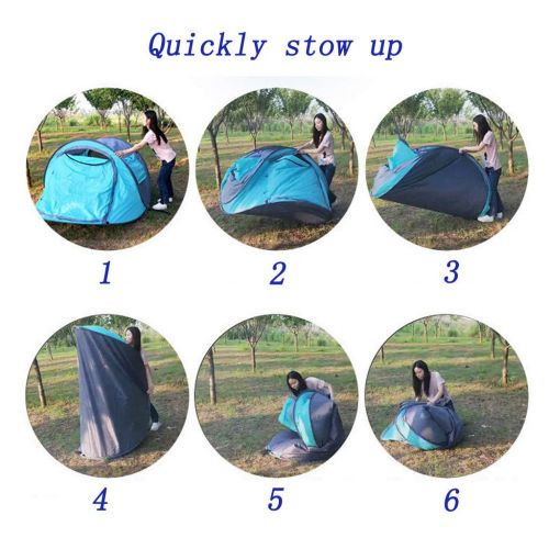  Mostbest Outdoor Instant 4-Person Pop Up Dome Tent - Easy, Automatic Setup -Ideal Shelter for Casual Family Camping Hiking Sunscreen UV Protection