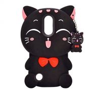 Mosun ZTE Max XL Cartoon Silicone Case,Cute 3D Kitty Lucky Fortune Cat Design Phone Bag Soft Rubber Cover for ZTE Max XL / ZTE N9560 (2017 Release)