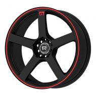 Motegi Racing MR116 Matte Black Wheel With Red Racing Stripe (15x6.5/4x100, 108mm, +40mm offset)