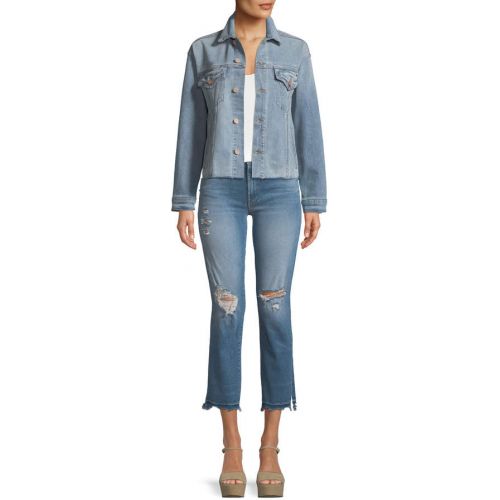  Mother Rascal Snippet Chew Straight-Leg Ankle Jeans