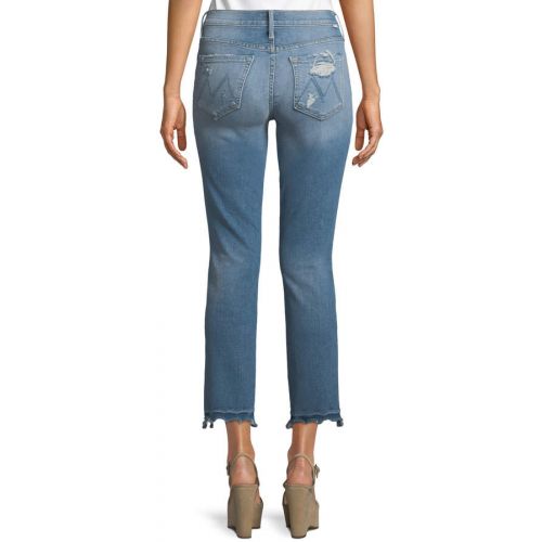  Mother Rascal Snippet Chew Straight-Leg Ankle Jeans