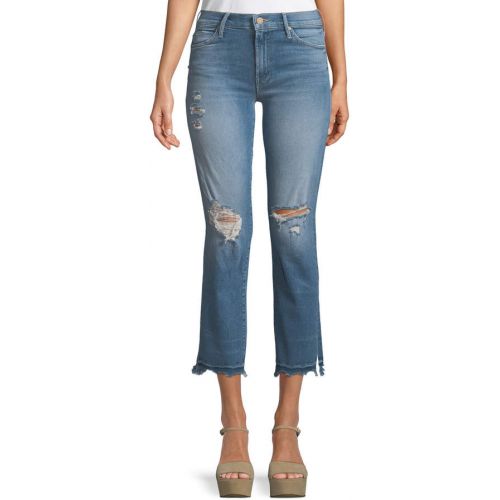  Mother Rascal Snippet Chew Straight-Leg Ankle Jeans