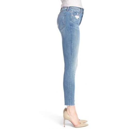  Mother The Stunner Frayed Ankle Skinny Jeans