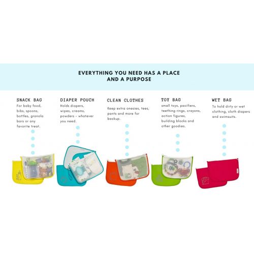  [아마존베스트]Mother Load Diaper Bag Organizer Pouches by MOTHER LOAD - Designed for The On-The-Go Family (Mom & Dads), Organize Any Traditional Diaper Bag, Purse or Backpack with This 5 Piece Set from Moth