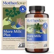 Motherlove More Milk Plus (120 Capsule Value Size) Fenugreek-Based Lactation Supplement to Support Breast Milk Supply?Non-GMO, Organic Herbs, Vegan, Kosher, Soy-Free