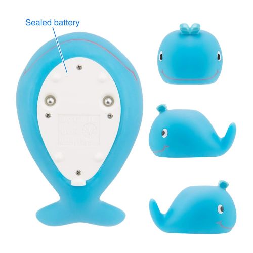  [아마존베스트]Mothermed MotherMed Baby Bath Thermometer and Floating Whale Bath Toy Bathtub and Swimming Pool Thermometer Water Temperature Indicator Fast Accurate Result Within 2 Seconds Only for Fahrenh