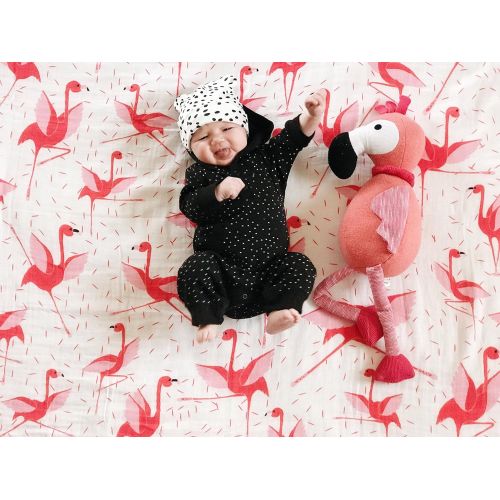  Mothers Lap, Classic Swaddle Baby Blanket, Pure Cotton Muslin, Zigzag, Polka, Star and Flamingo...