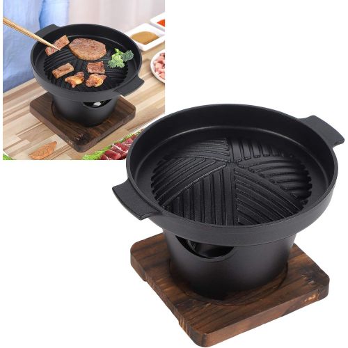  Mothinessto Home Barbecue Grill, Aluminum + Wood Materials Barbecue Grill Stove for Family Gatherings for Roasting Meatping