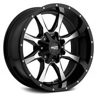 Moto Metal MOTO METAL MO970 Gloss Black Machined Face Wheel with Painted and Chromium (hexavalent compounds) (20 x 12. inches /8 x 125 mm, -44 mm Offset)